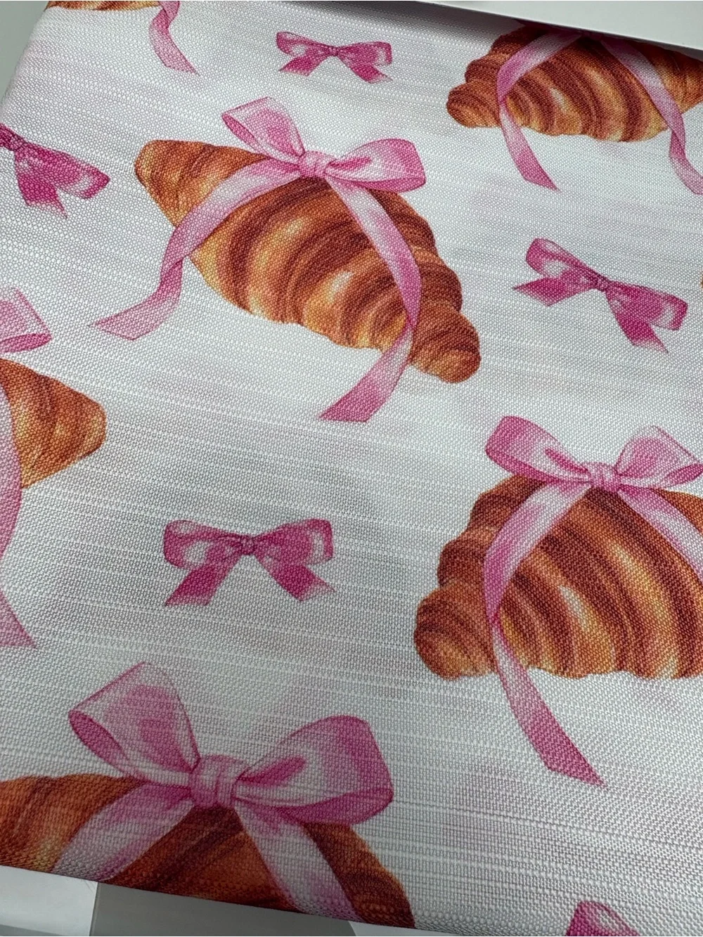 🥐🎀 NEW Pink Water Resistant Fabric Shower Curtain